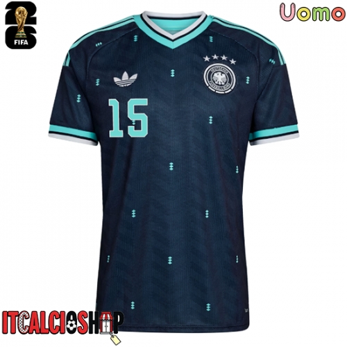 Germania Nico Schlotterbeck #15 Seconda Maglia Mondiali 2026 Manica Corta